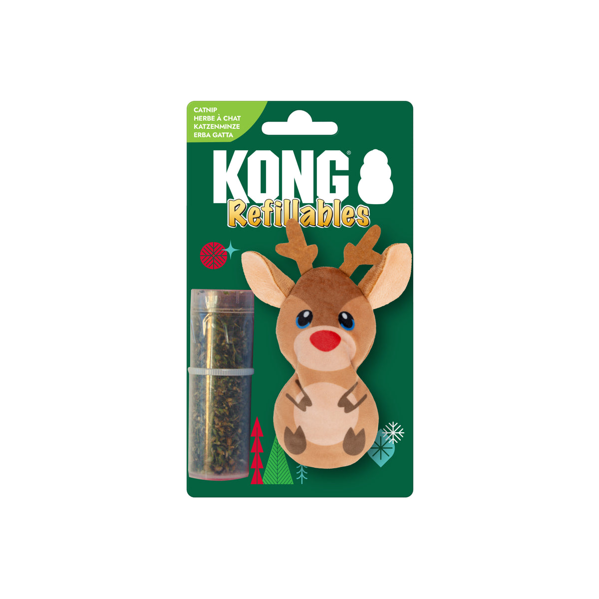 KONG Christmas Cat Refillables Reindeer