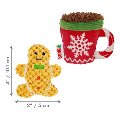 KONG Christmas Cat Scrattles Gingerbread 2pk
