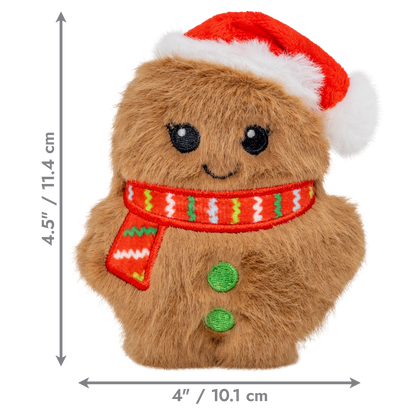 KONG Christmas Snuzzles Mini Santa Gingerbread Extra Small