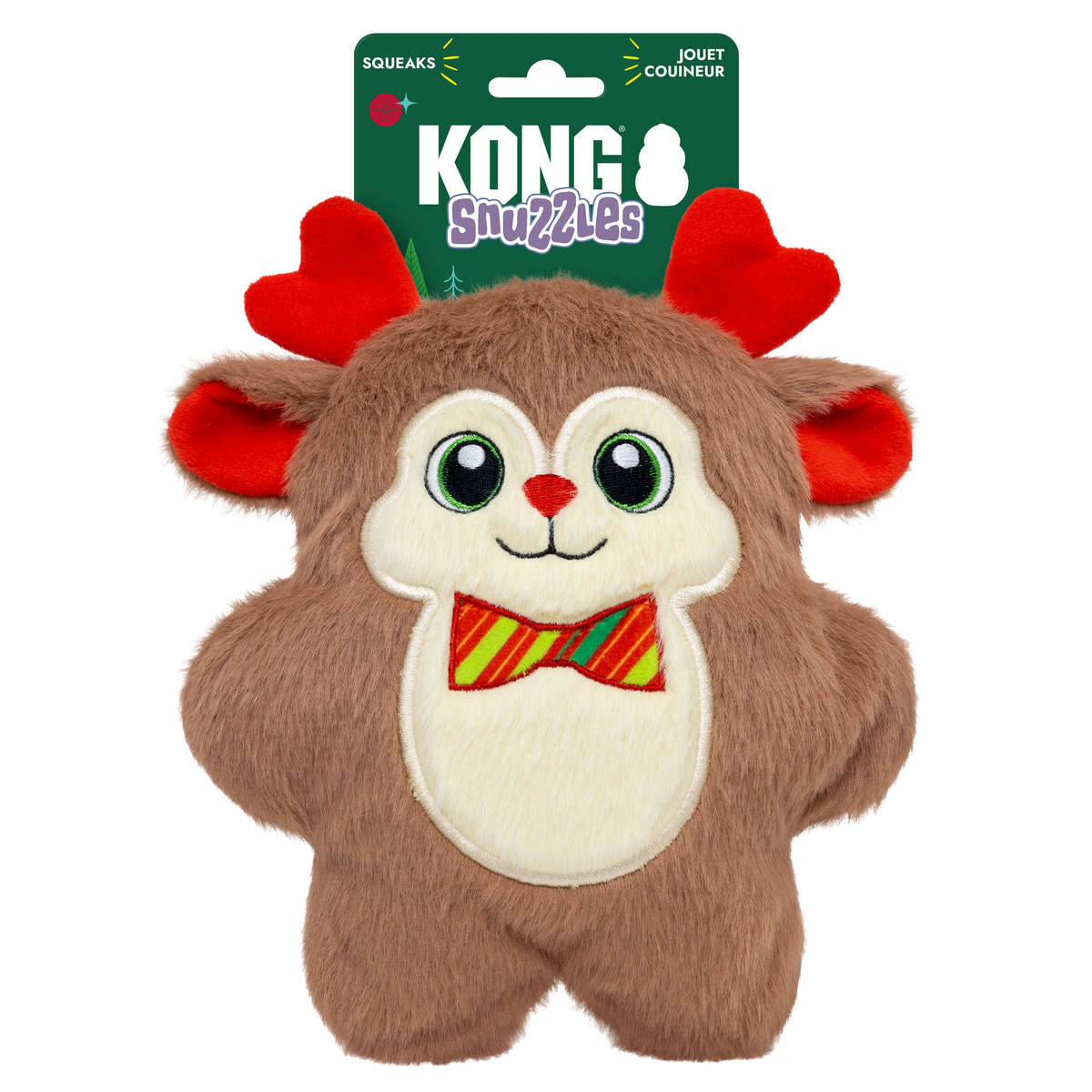 KONG Christmas Snuzzles Bow Tie Reindeer Medium