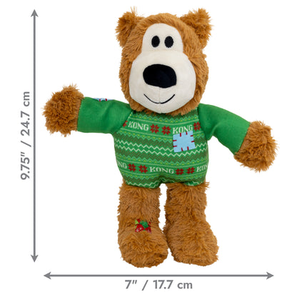 KONG Christmas Wild Knots Sweater Bear Green Medium/ Large