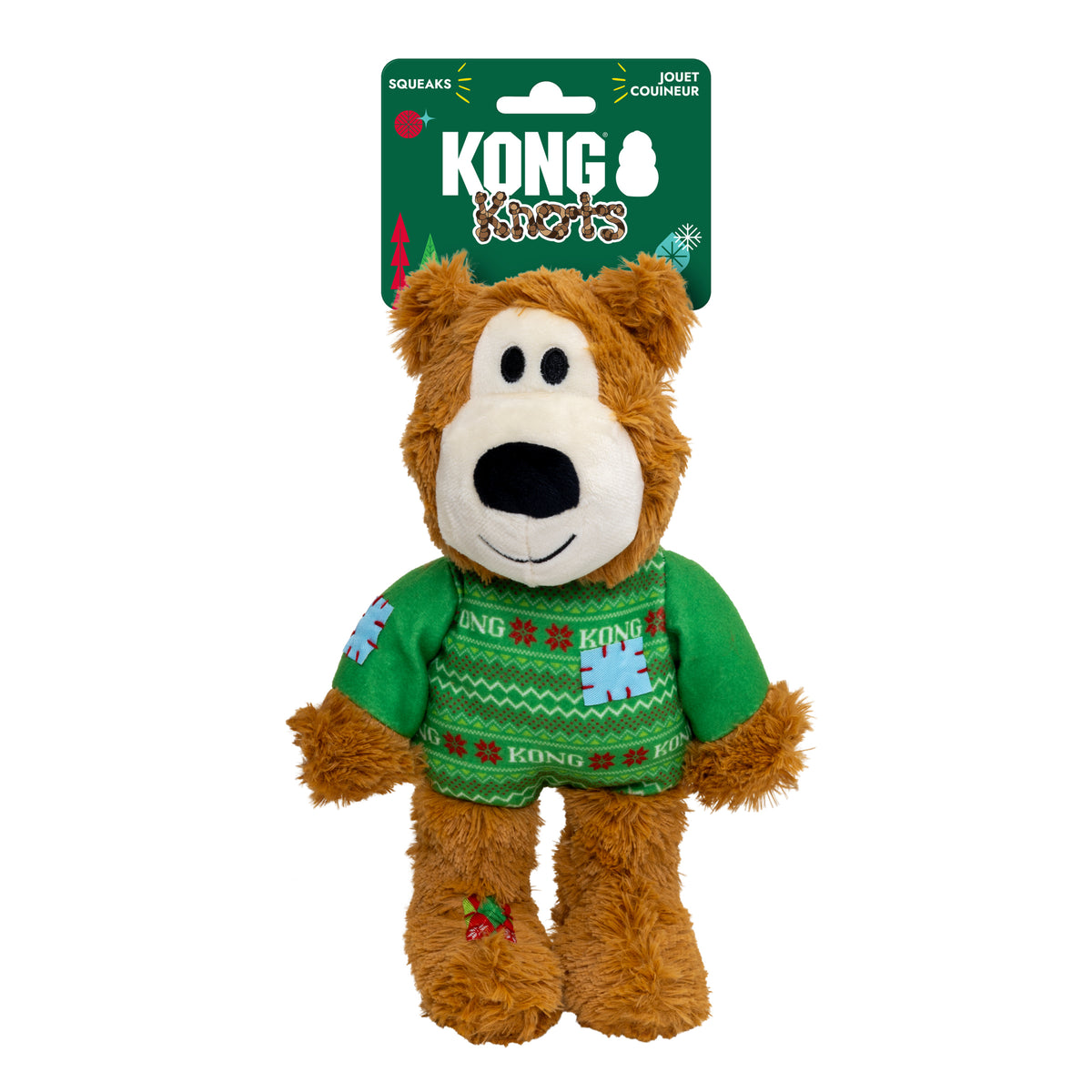 KONG Christmas Wild Knots Sweater Bear Green Medium/ Large