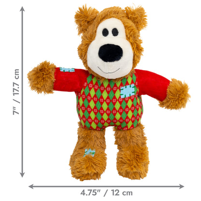 KONG Christmas Wild Knots Sweater Bear Red Small/ Medium