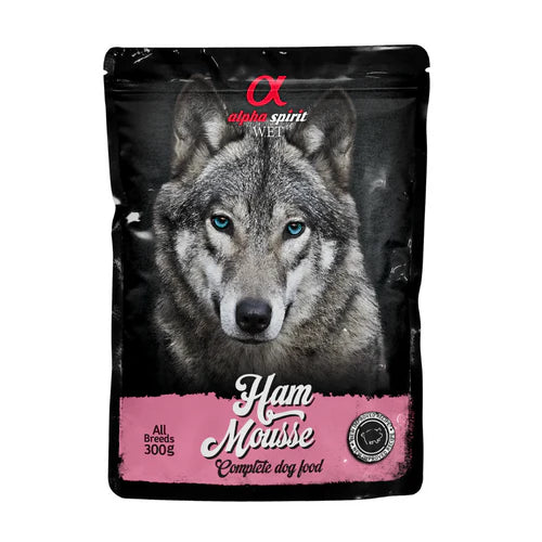 Alpha Spirit Wet Dog Food: Pouch Ham Pate