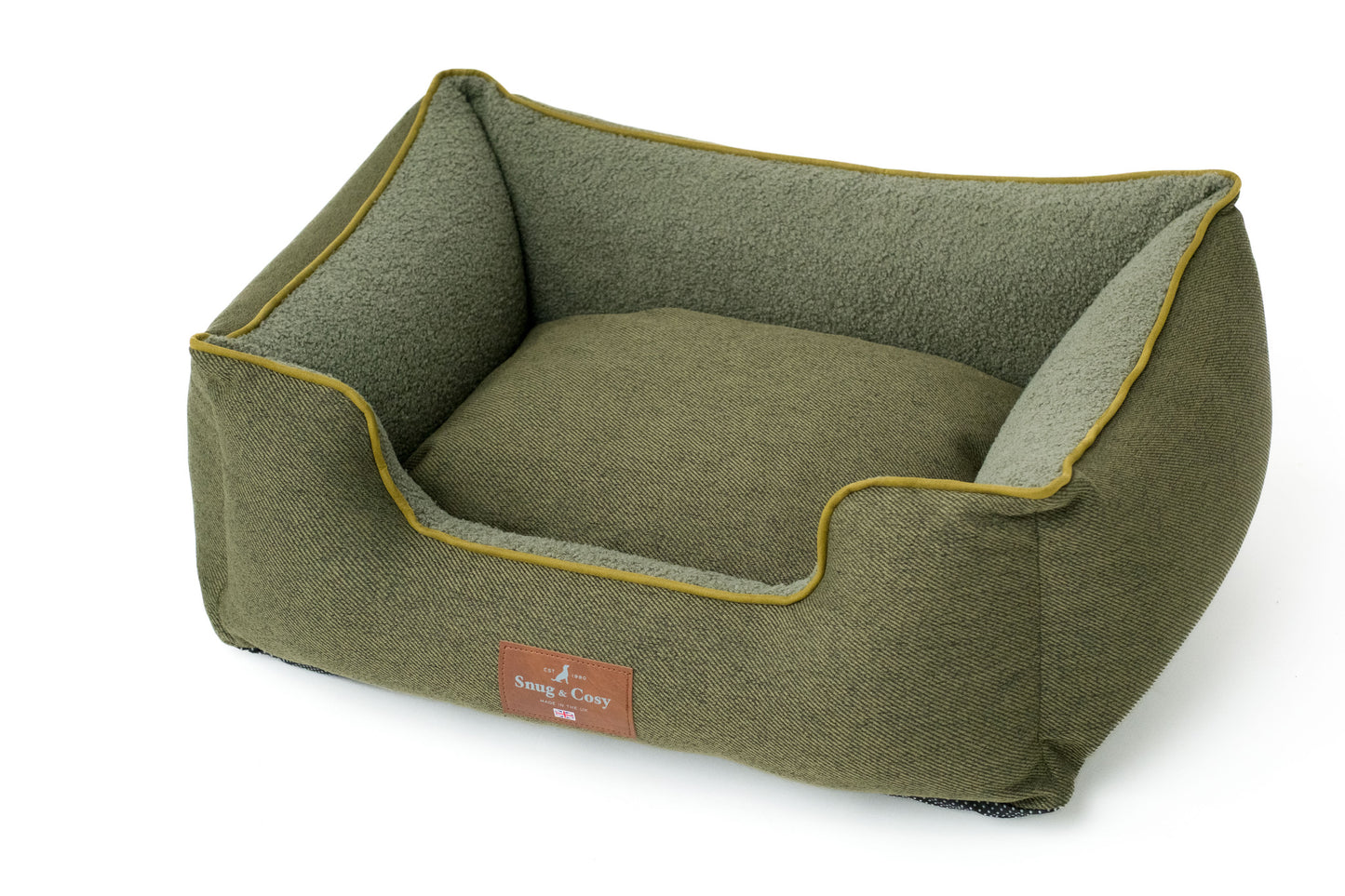 Snug & Cosy Heritage Tweed High Sided Orthopaedic Country Green Bed