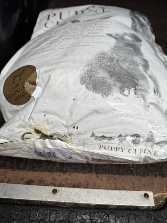 Eden Dog Food: 80/20 Puppy Cuisine Medium Kibble 12kg (Damaged Bag)