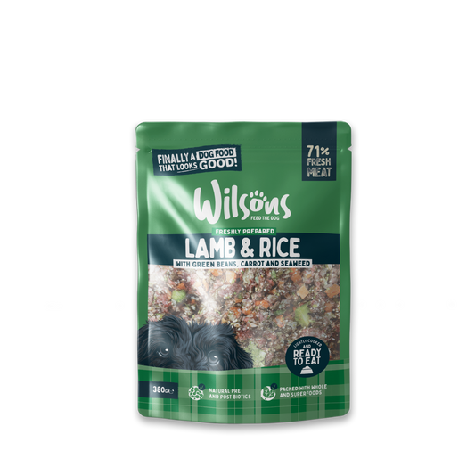 Wilsons Wet Dog Food: Fresh Adult Lamb & Rice 380g