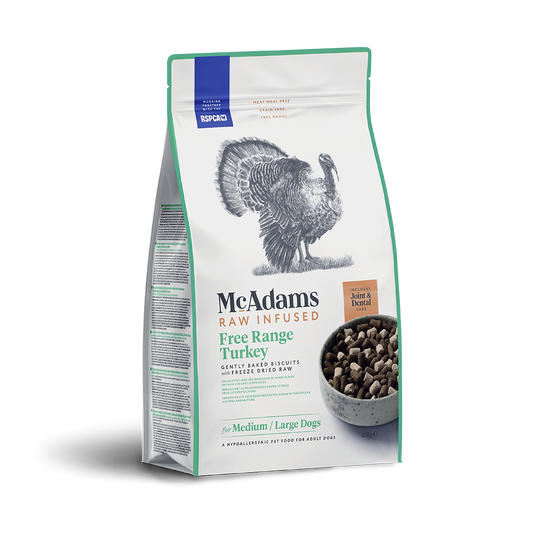McAdams Dog Food: Raw Infused Medium/ Large Breed Free Range Turkey