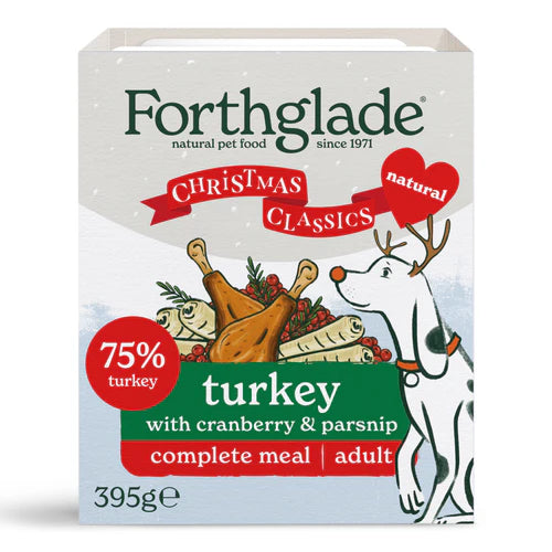 Forthglade Christmas Wet Dog Food Turkey, Cranberry & Parnsip 395g
