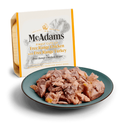 McAdams Wet Dog Food: Free Range Chicken & Turkey with Heart 150g