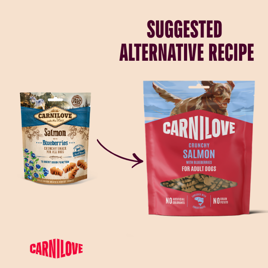 Carnilove Dog Treats: Crunchy Salmon with Blueberries 200g