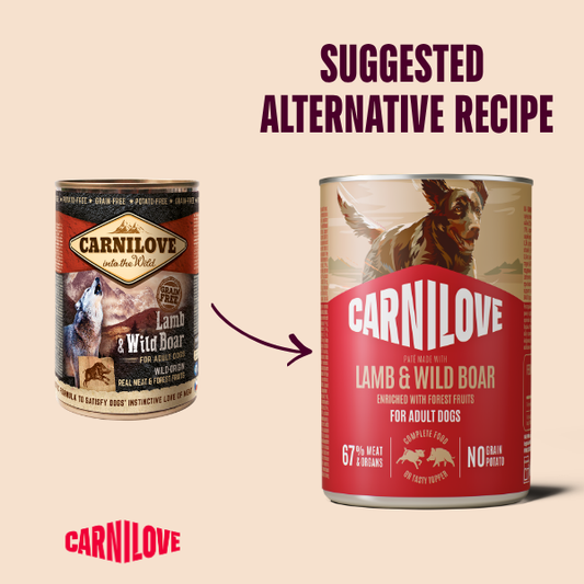 Carnilove Wet Dog Food: Tins Adult Lamb & Wild Boar 6x400g