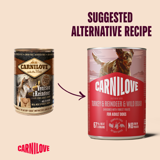 Carnilove Wet Dog Food: Tins Adult Turkey & Reindeer & Wild Boar 6x400g