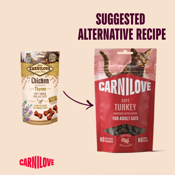 Carnilove Cat Treats: Soft Turkey with Catnip 50g