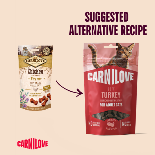 Carnilove Cat Treats: Soft Turkey with Catnip 50g