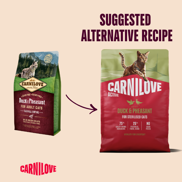 Carnilove Cat Food: Adult Duck & Pheasant