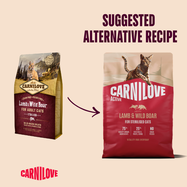 Carnilove Cat Food: Adult Lamb & Wild Boar