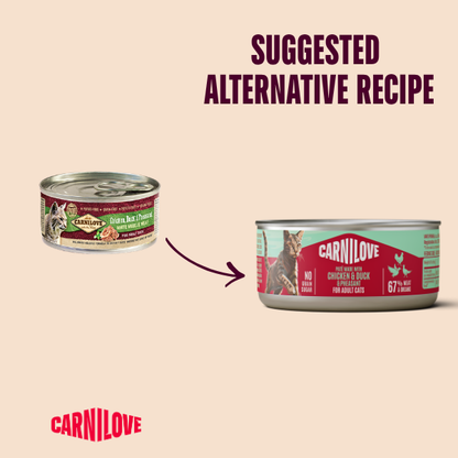 Carnilove Wet Cat Food: Can Adult Chicken, Duck & Pheasant in Pate 100g