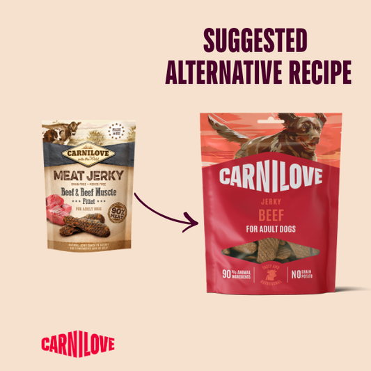 Carnilove Dog Treats: Jerky Beef 100g