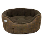 Earthbound Round Traditional Tweed Bed Brown