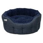 Earthbound Round Traditional Tweed Bed Navy