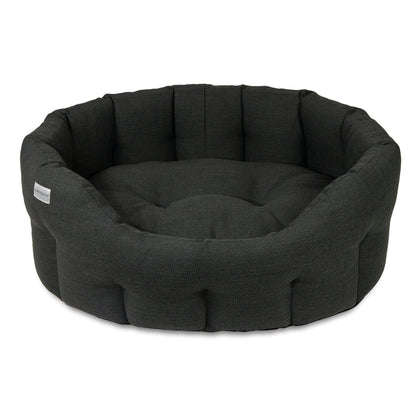 Earthbound Round Weaved Bed Charcoal