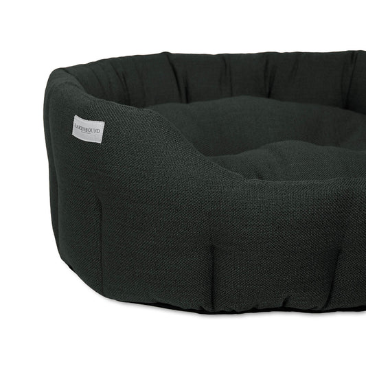 Earthbound Round Weaved Bed Charcoal