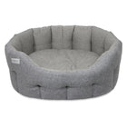Earthbound Round Traditional Tweed Bed Steel Grey