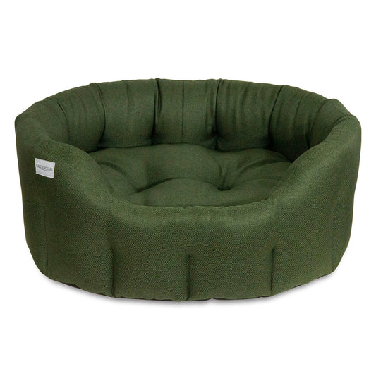 Earthbound Round Morland Bed Dark Green