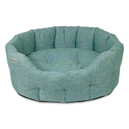 Earthbound Round Marlow Bed Turquoise