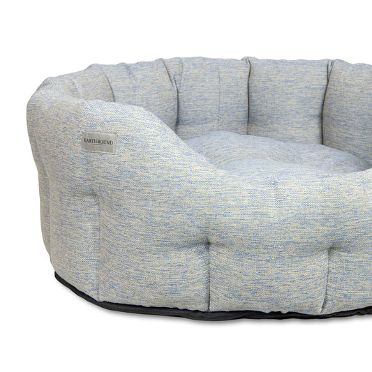 Earthbound Round Marlow Bed Ice Blue