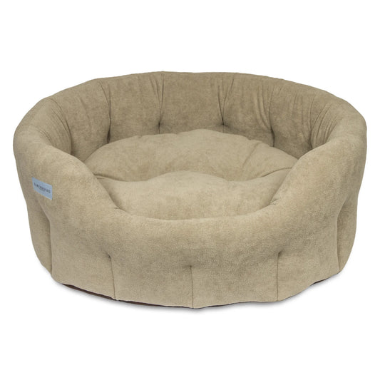 Earthbound Round Devon Bed Seashell Taupe