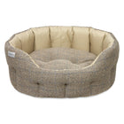 Earthbound Round Traditional Tweed & Waterproof Bed Beige
