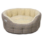 Earthbound Round Traditional Tweed Bed Beige