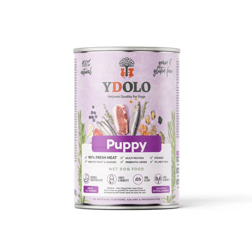 YDOLO Wet Dog Food: Puppy Pork & Fish 400g