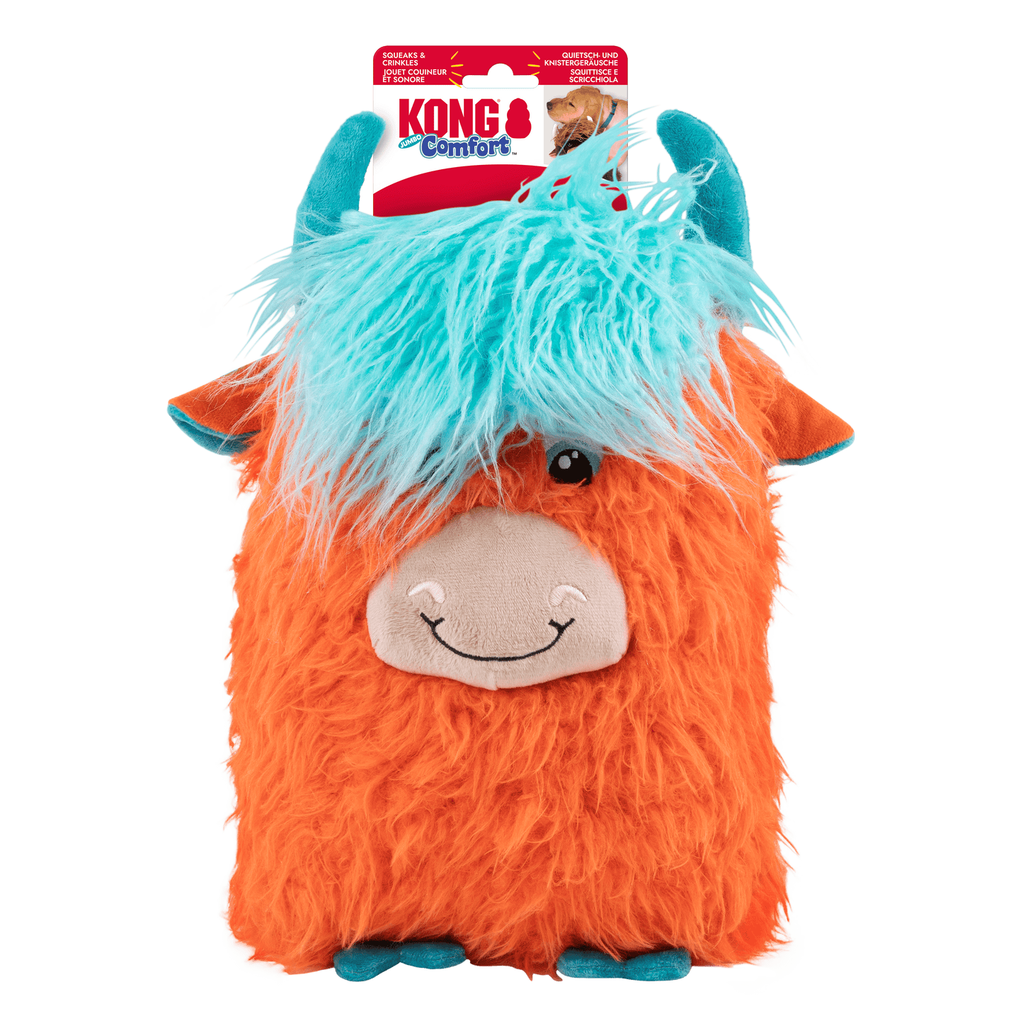 KONG Comfort Jumbo Highland Cow Orange Extra Large