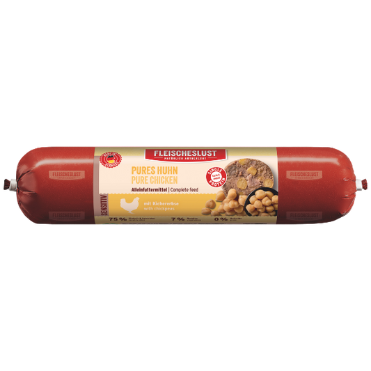 Fleischeslust Wet Dog Food: Sensitive Pure Chicken with Chickpea