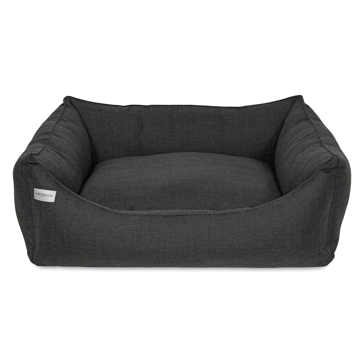 Earthbound Rectangular Removable Cover Weaved Bed Charcoal