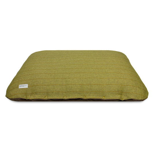 Earthbound Flat Cushion Modern Tweed Green