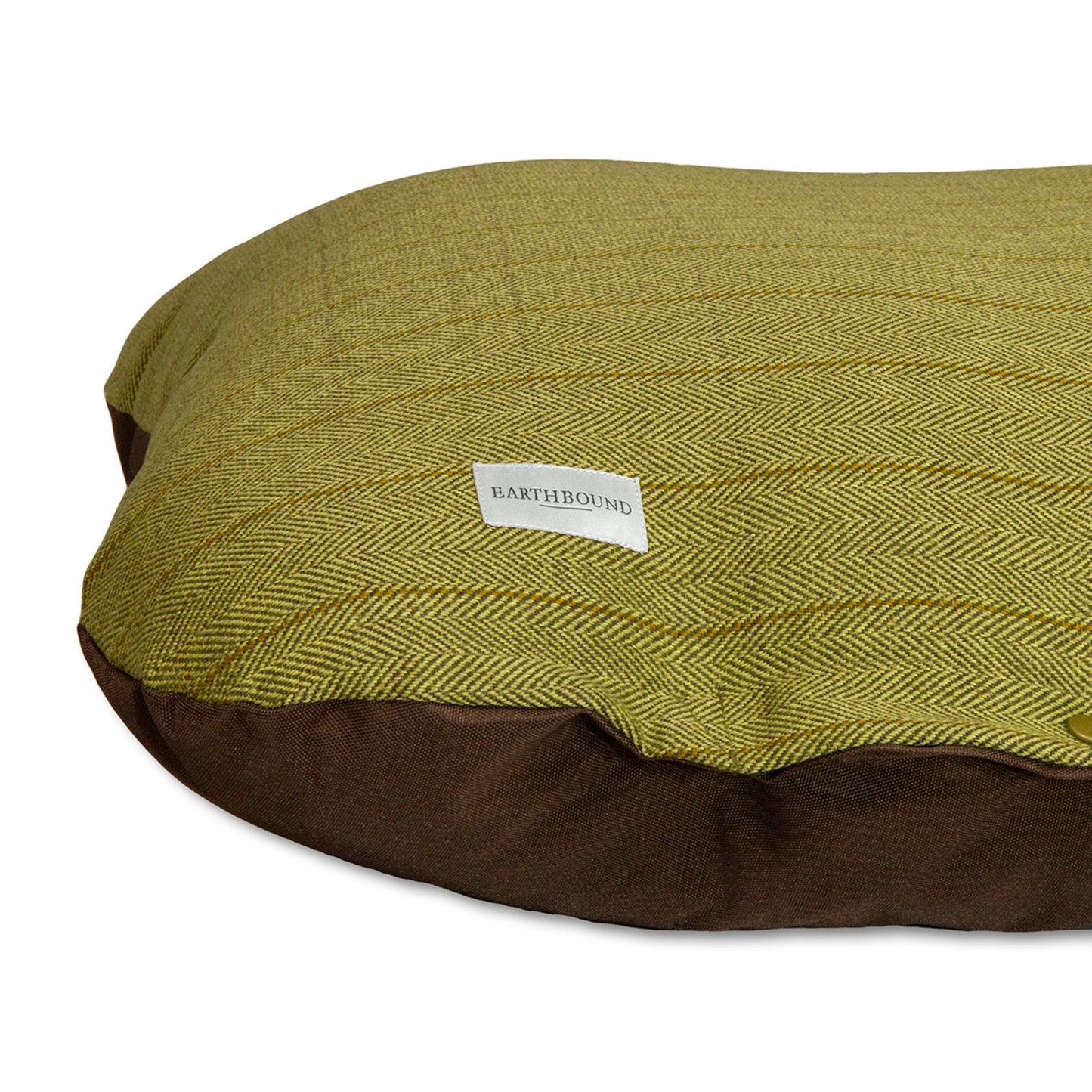 Earthbound Flat Cushion Modern Tweed Green