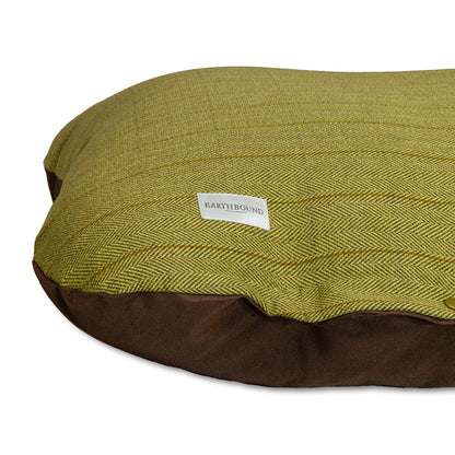 Earthbound Flat Cushion Modern Tweed Green