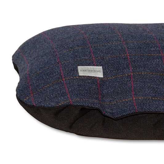 Earthbound Flat Cushion Tweed Navy
