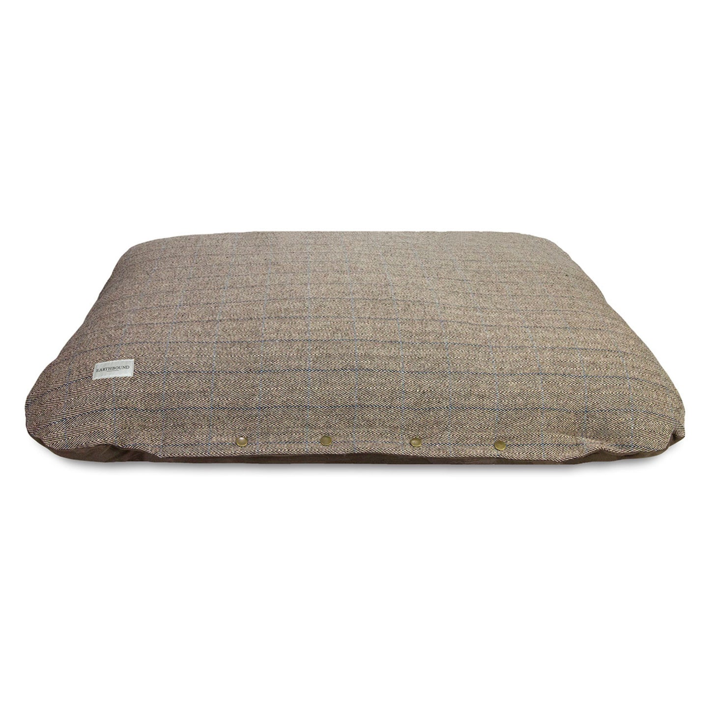Earthbound Flat Cushion Traditional Tweed Beige