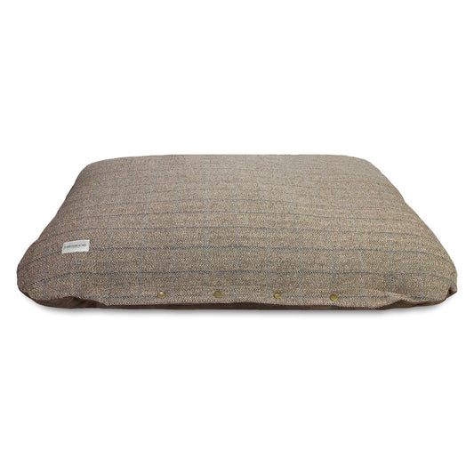 Earthbound Flat Cushion Traditional Tweed Beige