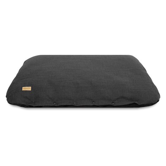 Earthbound Flat Cushion Weaved Charcoal