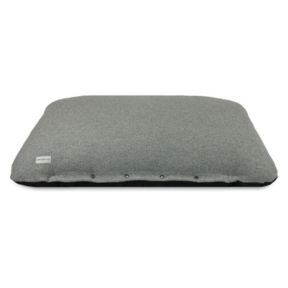 Earthbound Flat Cushion Tweed Steel Grey