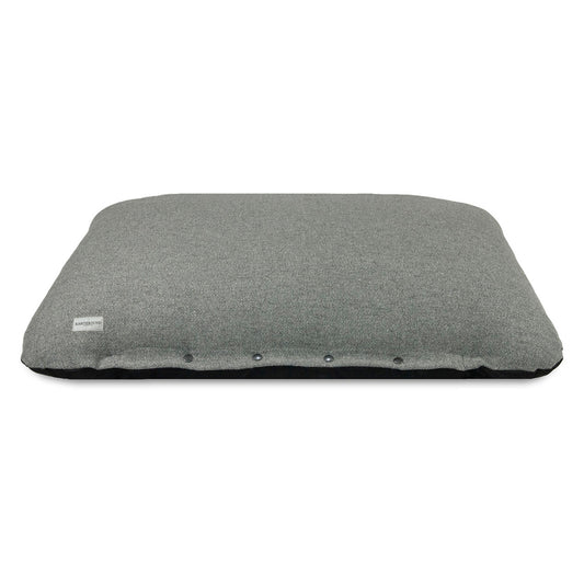 Earthbound Flat Cushion Tweed Steel Grey