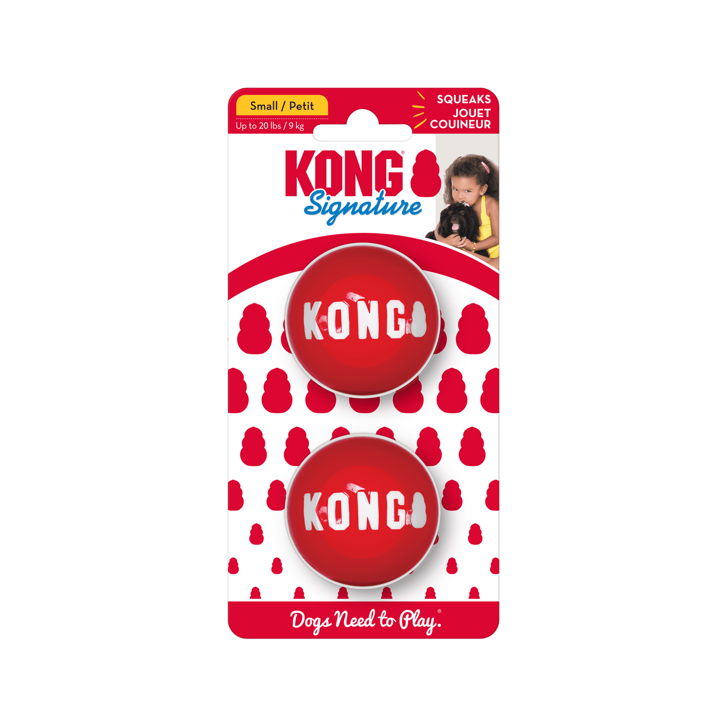 KONG Signature Balls Small 2pk