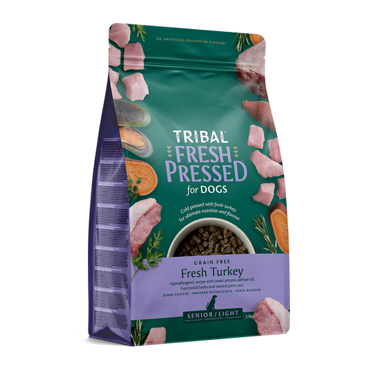 Tribal Dog Food: Senior/ Light Cold Pressed Fresh Turkey