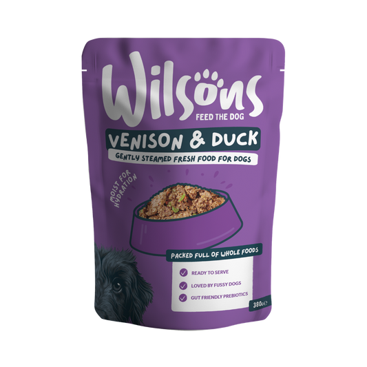 Wilsons Wet Dog Food: Fresh Adult Venison & Duck 380g